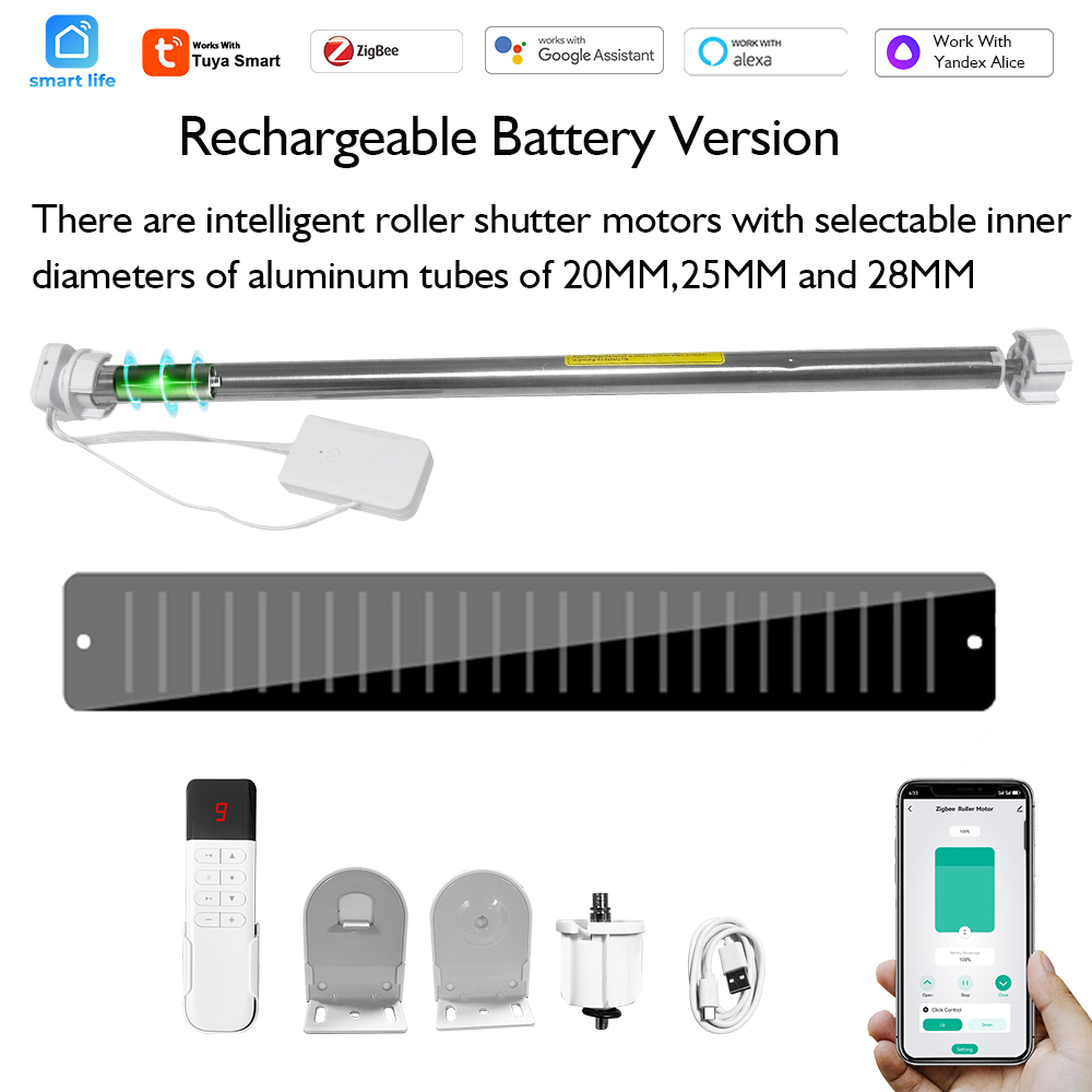 Smart Home Blinds - Tuya Zigbee Motor Tirai Gulung Baterai