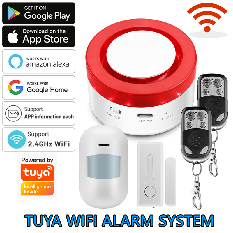 Smart Home Ecosystems - Alarm rumah WiFi Tuya sistem Alarm