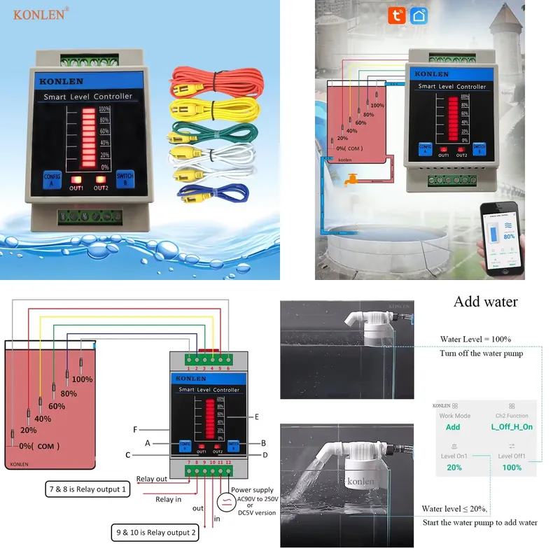 Wifi Water Sensor - Sensor Level Air KONLEN WIFI Pengontrol