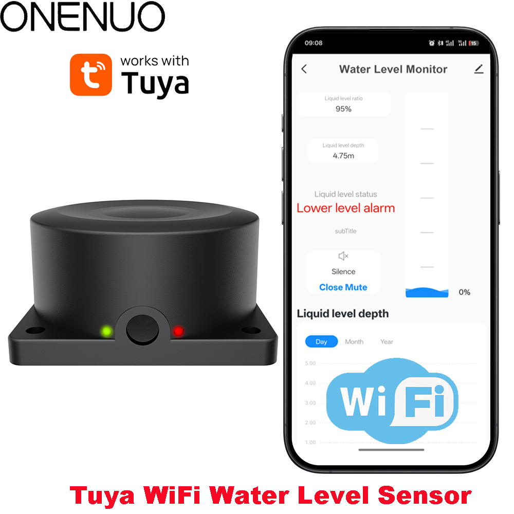 Wifi Water Sensor - ONENUO Sensor Tingkat Cair Detektor Air