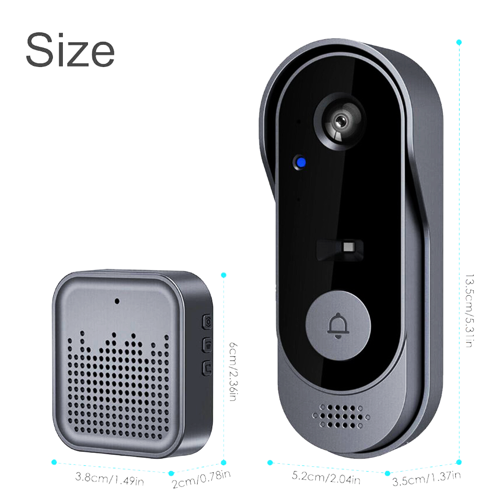 Wifi Doorbell Camera - Aplikasi Tuya Sudut Lebar 170 Derajat
