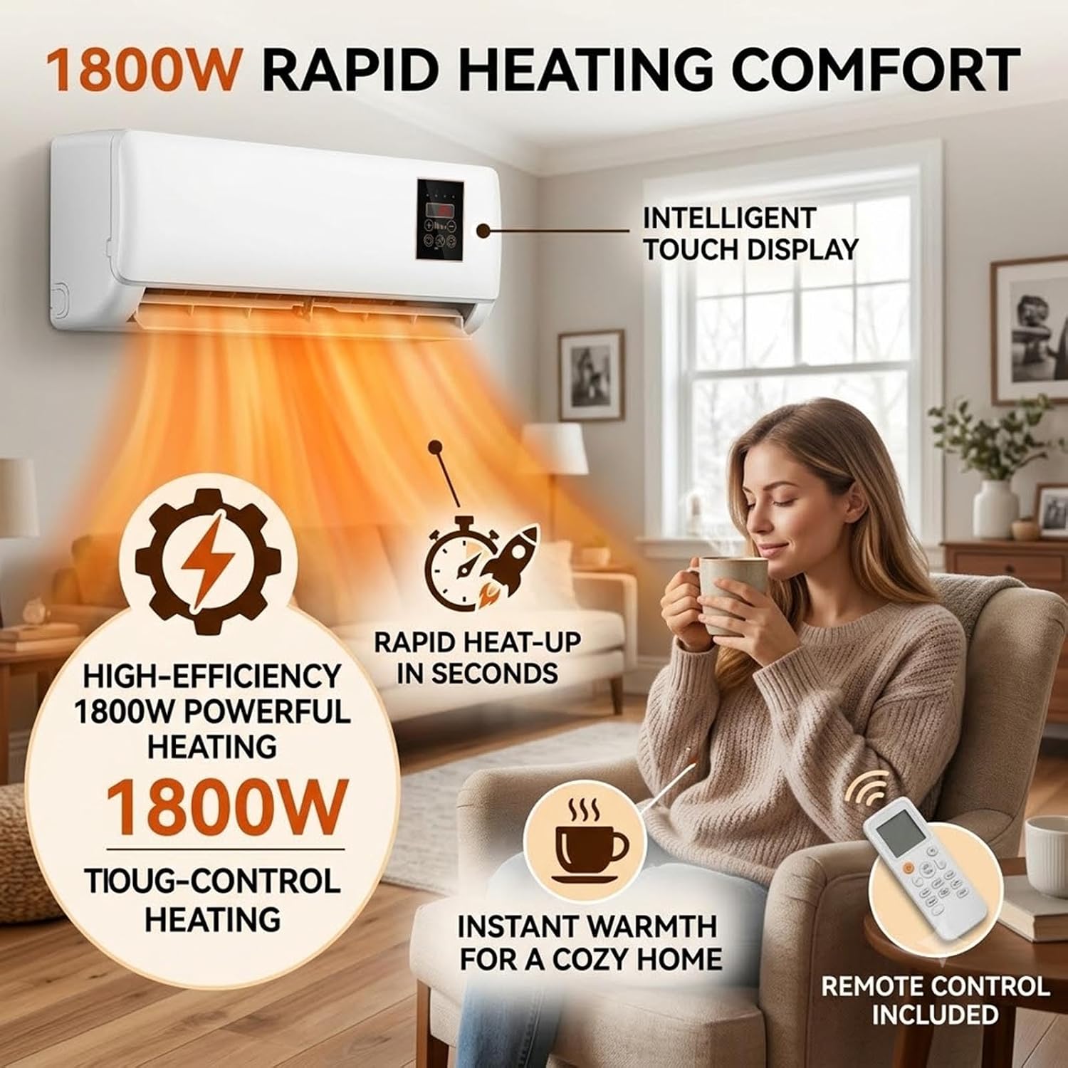 Smart Bathroom Fan - AC Mini 2 in 1 yang