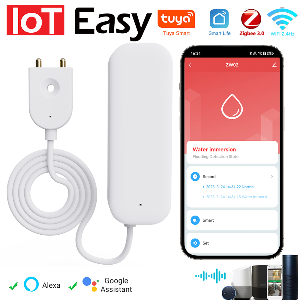Wifi Water Sensor - Tuya WiFi ZigBee Sensor Air Alarm