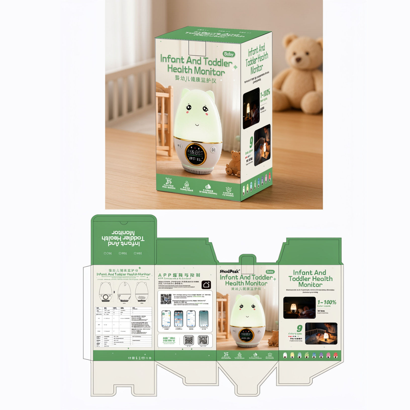 Smart Baby Night Light - Monitor Bayi Pintar, Tiga Jenis Pengujian