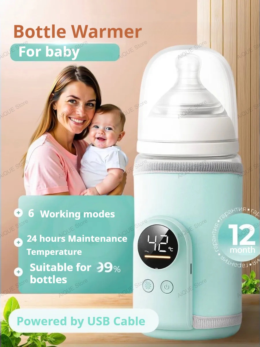 AIQUE USB 35-55 ℃   Pemanas Bo - Smart Baby Night Light ulasan dan harga