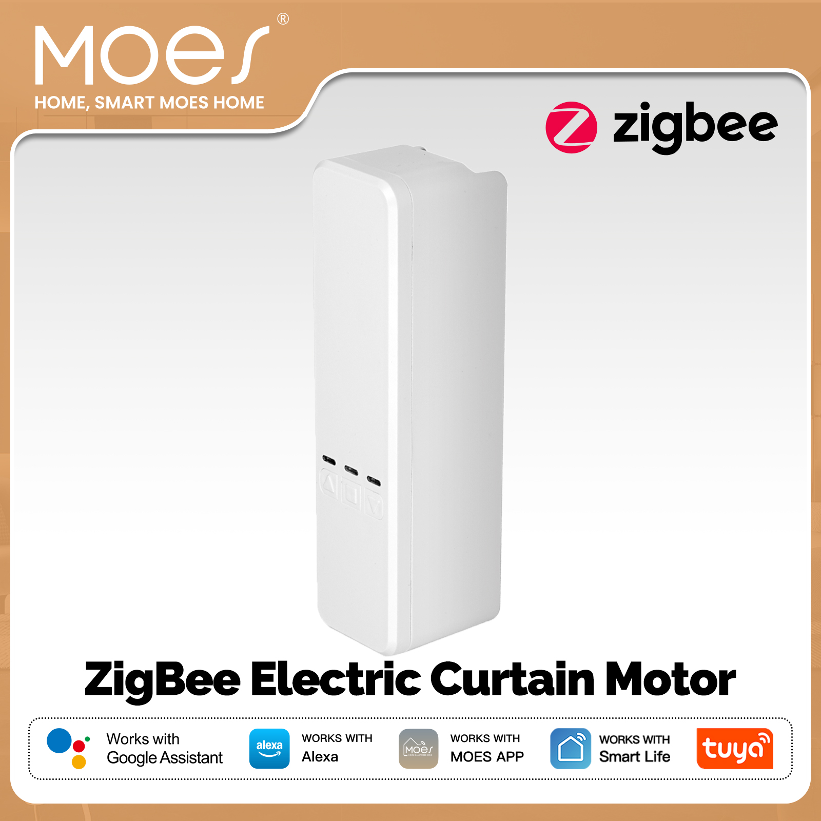 MOES Tuya ZigBee Smart Chain R - Smart Home Blinds ulasan dan harga