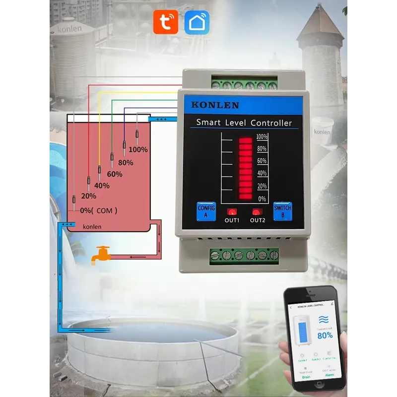 Sensor Level Air KONLEN WIFI P - Wifi Water Sensor ulasan dan harga
