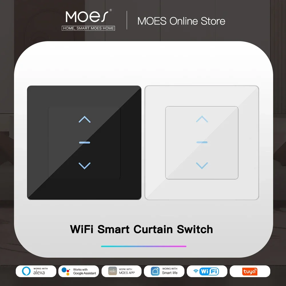 MOES Touch Design WiFi Smart C - Smart Home Blinds ulasan dan harga