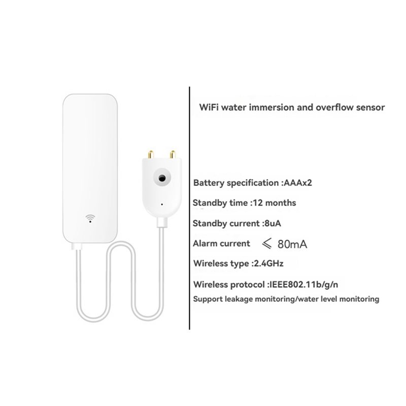 DTEN-Tuya, Sensor Kebocoran Ai - Wifi Water Sensor ulasan dan harga