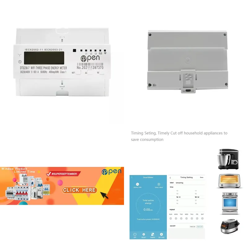Meter Energi Cerdas Tiga Fasa  - Smart Home Remote ulasan dan harga