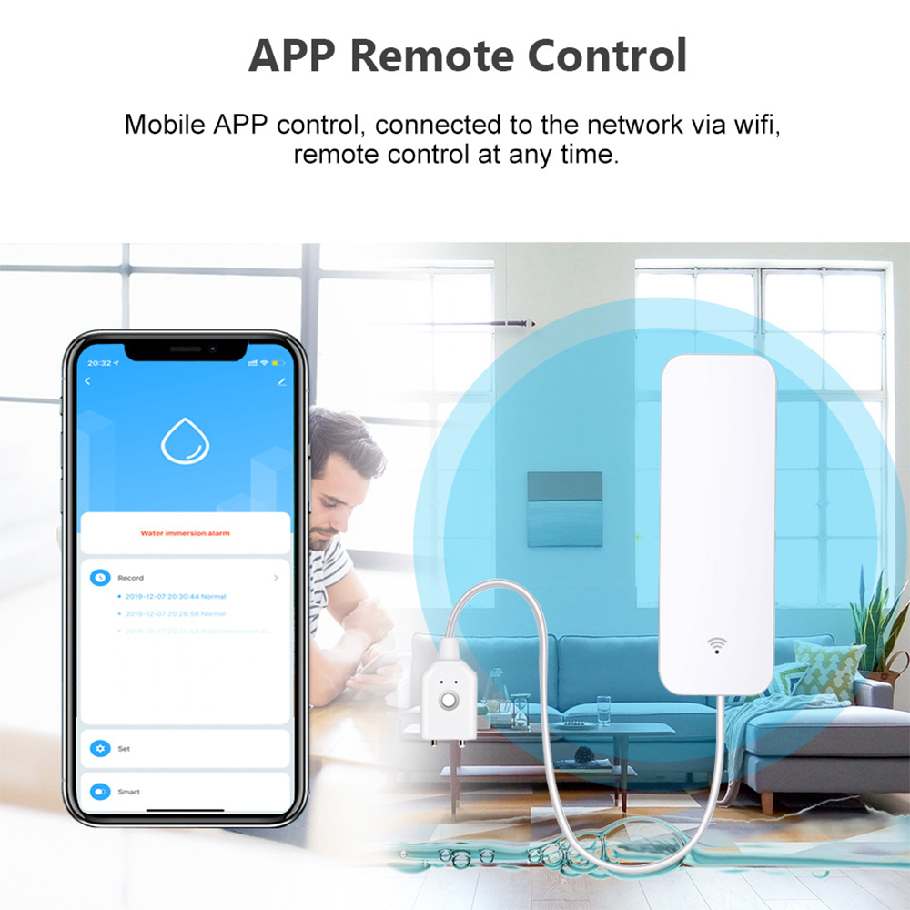 Sensor Kebocoran Air WiFi Tuya - Wifi Water Sensor ulasan dan harga