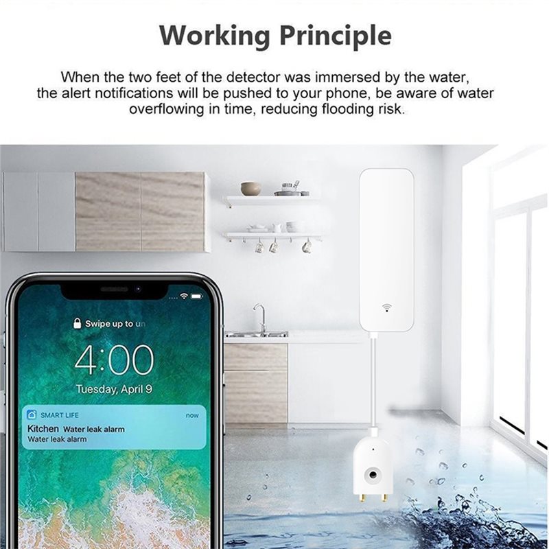 SYW-Tuya WIFI Alarm Kebocoran  - Wifi Water Sensor ulasan dan harga