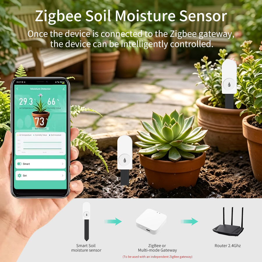 Pengukur Kelembaban Tanah Smar - Smart Home Zigbee 3.0 ulasan dan harga