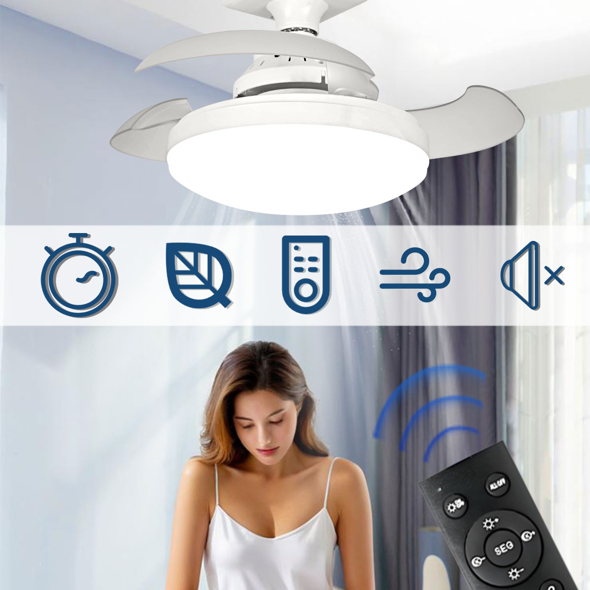 Lampu Kipas Langit-langit LED  - Smart Bathroom Fan ulasan dan harga