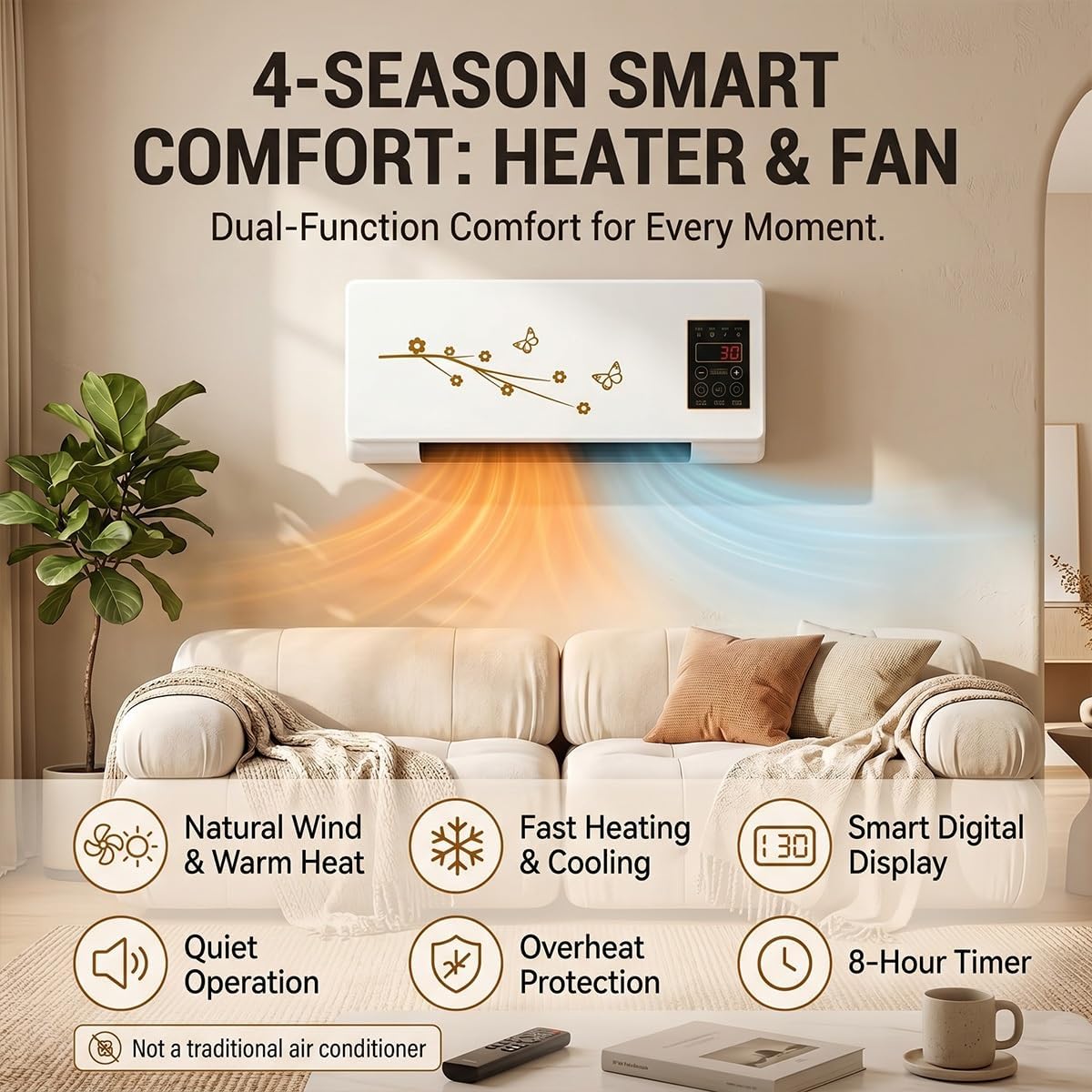 Kipas AC Portabel yang Dipasan - Smart Bathroom Fan ulasan dan harga