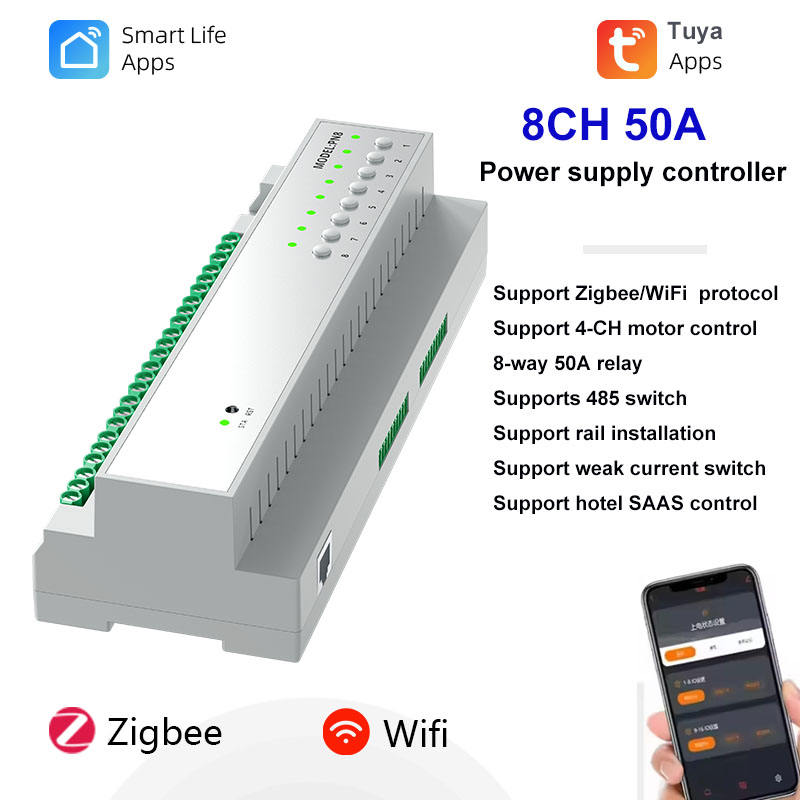Tuya 8CH 50A Zigbee 3.0 Pengon - Smart Home Zigbee 3.0 ulasan dan harga