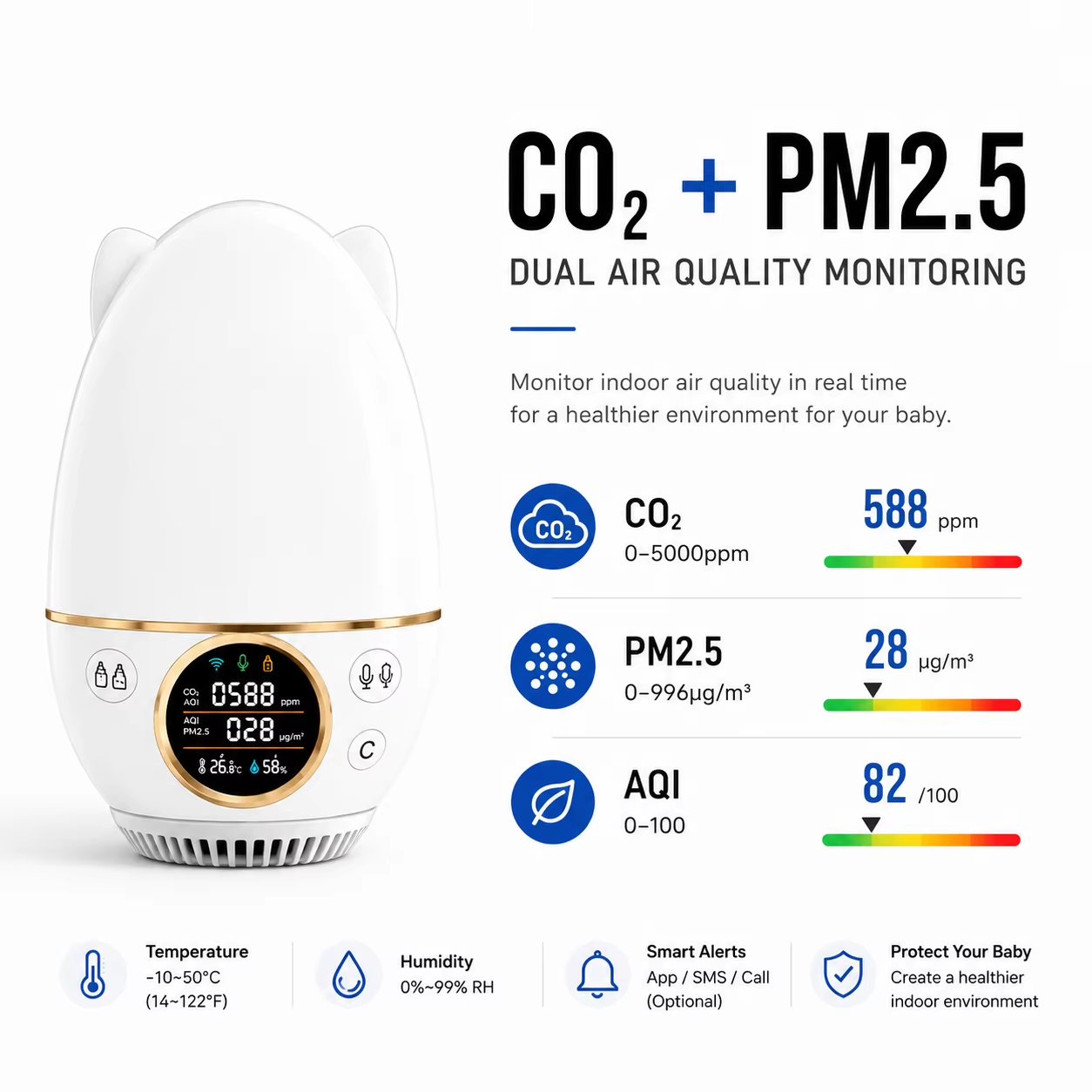 Monitor Bayi Pintar, Tiga Jeni - Smart Baby Night Light ulasan dan harga